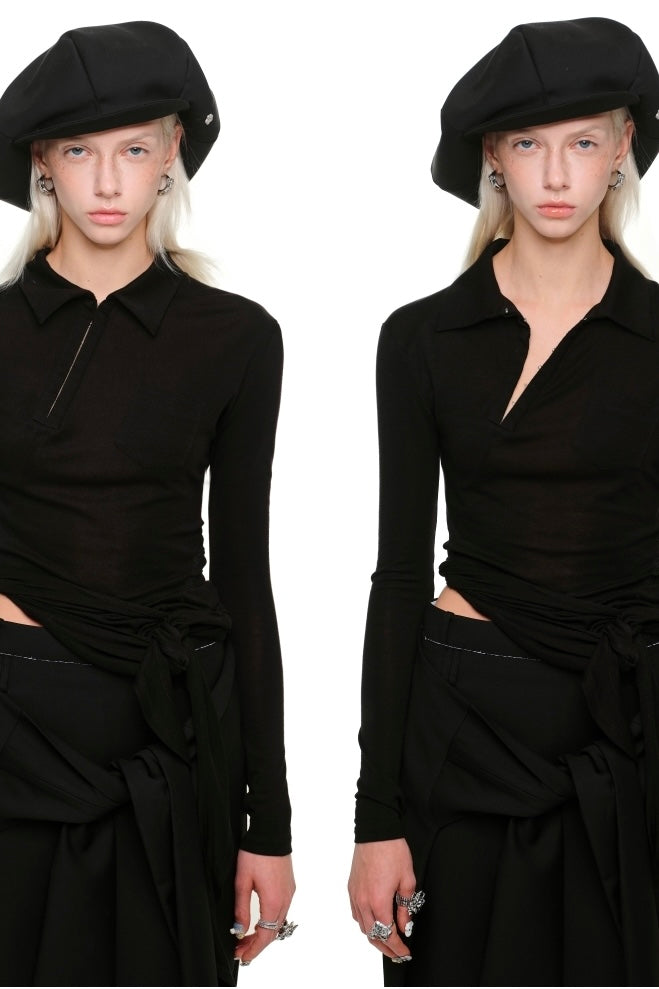 Criss Cross Long Sleeve Top