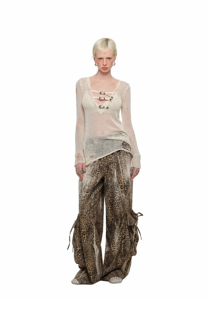 Buckle Net Sweater