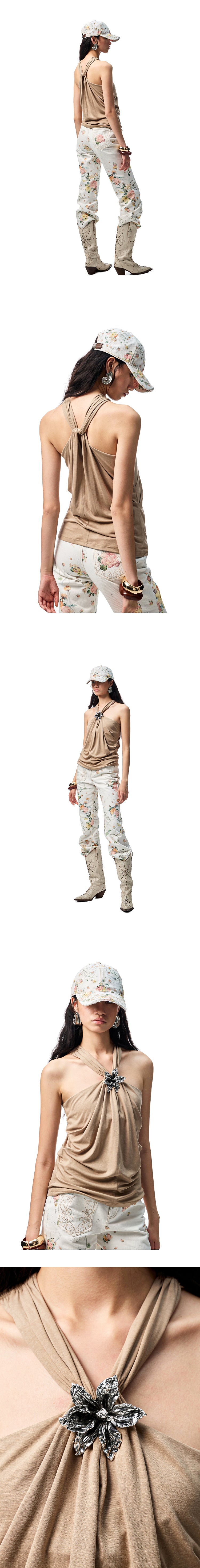 Tide Petals Halter Top