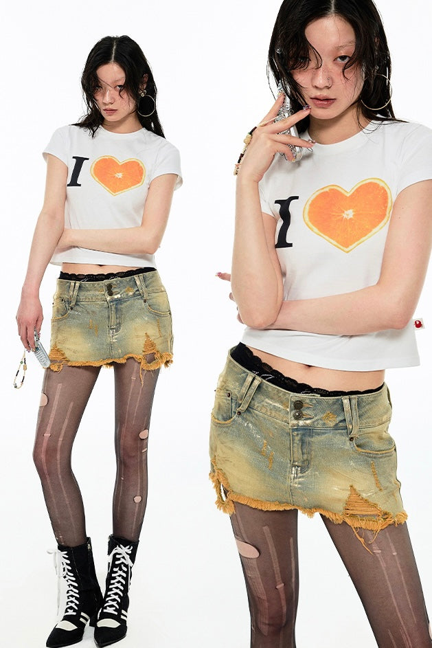Jinn Jean Washed Skirt