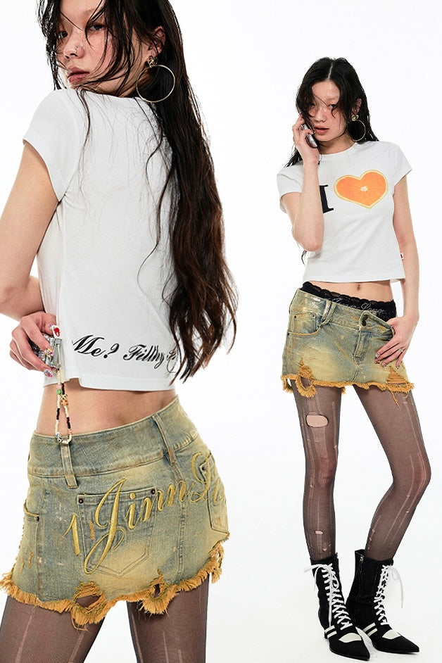 Jinn Jean Washed Skirt