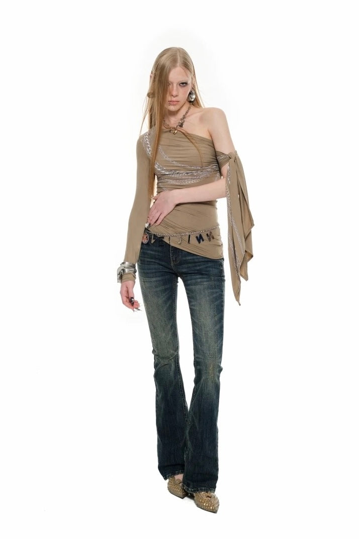 One Shoulder Chain Top