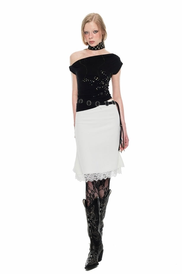 Off 1-Shoulder Star Top