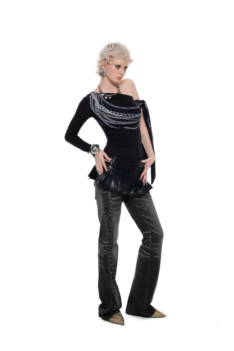 One Shoulder Chain Top