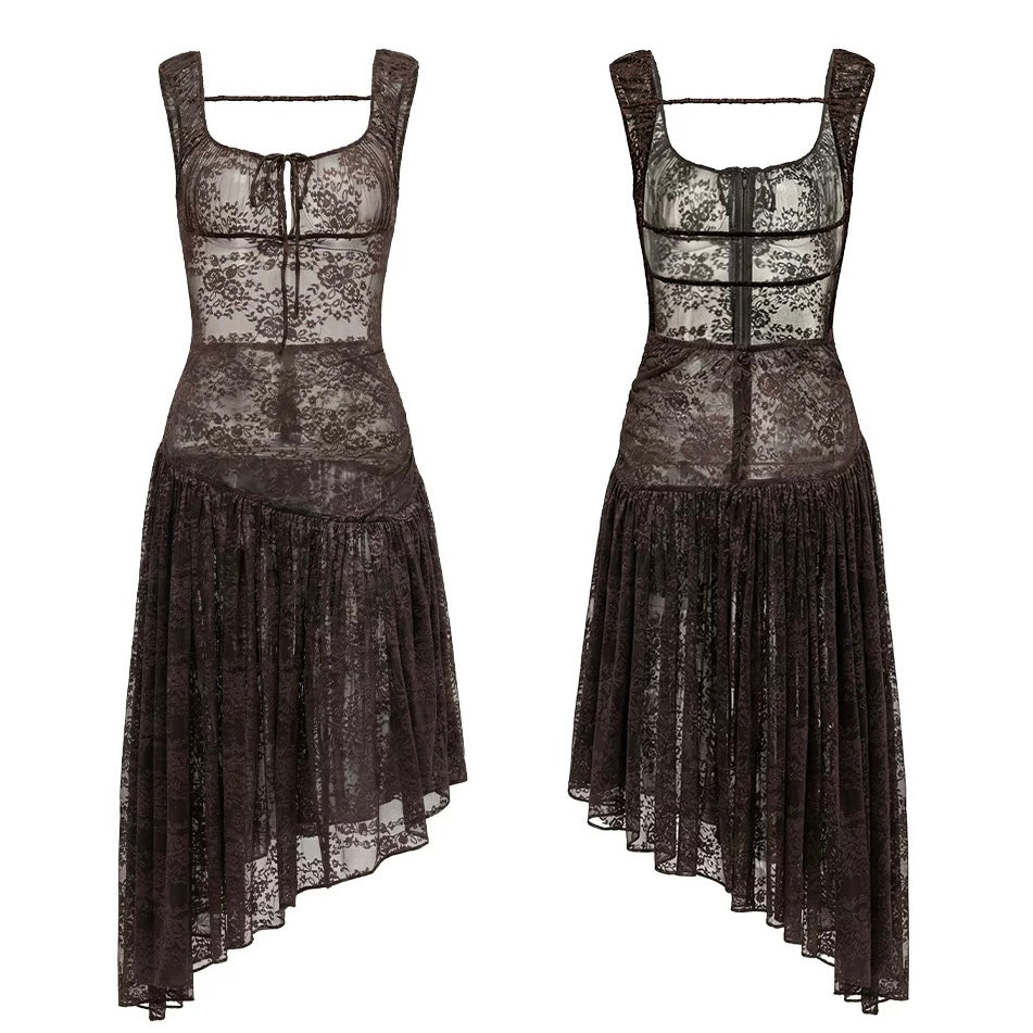Nocturne Lace Asymmetric Dress