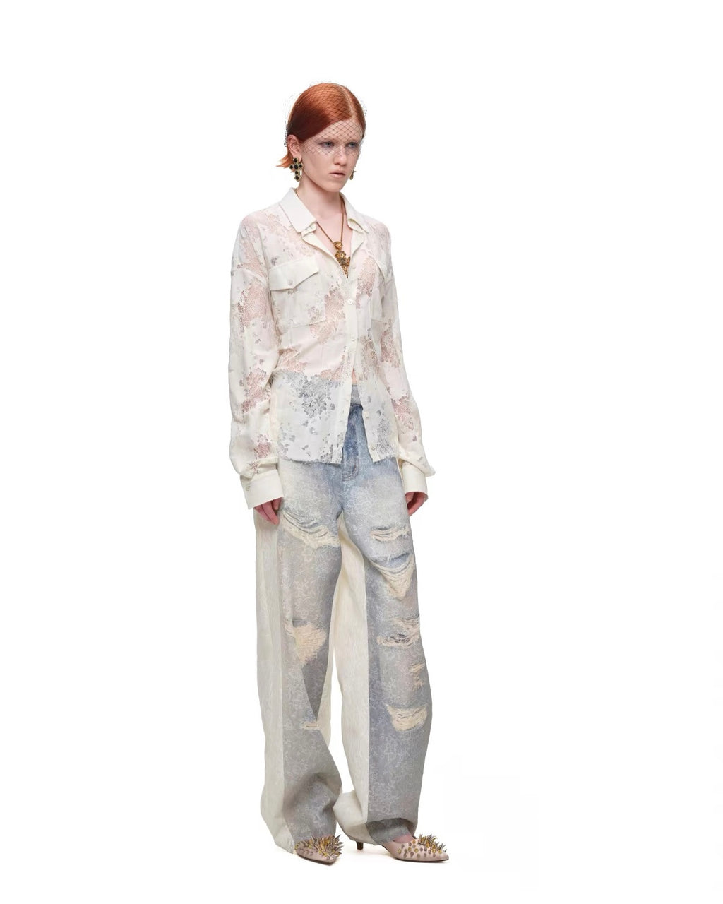 Wraith Lace Corset Shirt