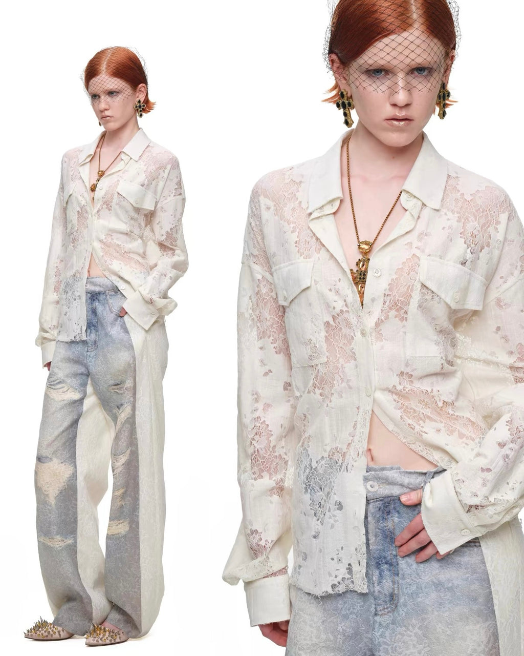 Faded Halo Denim Pants