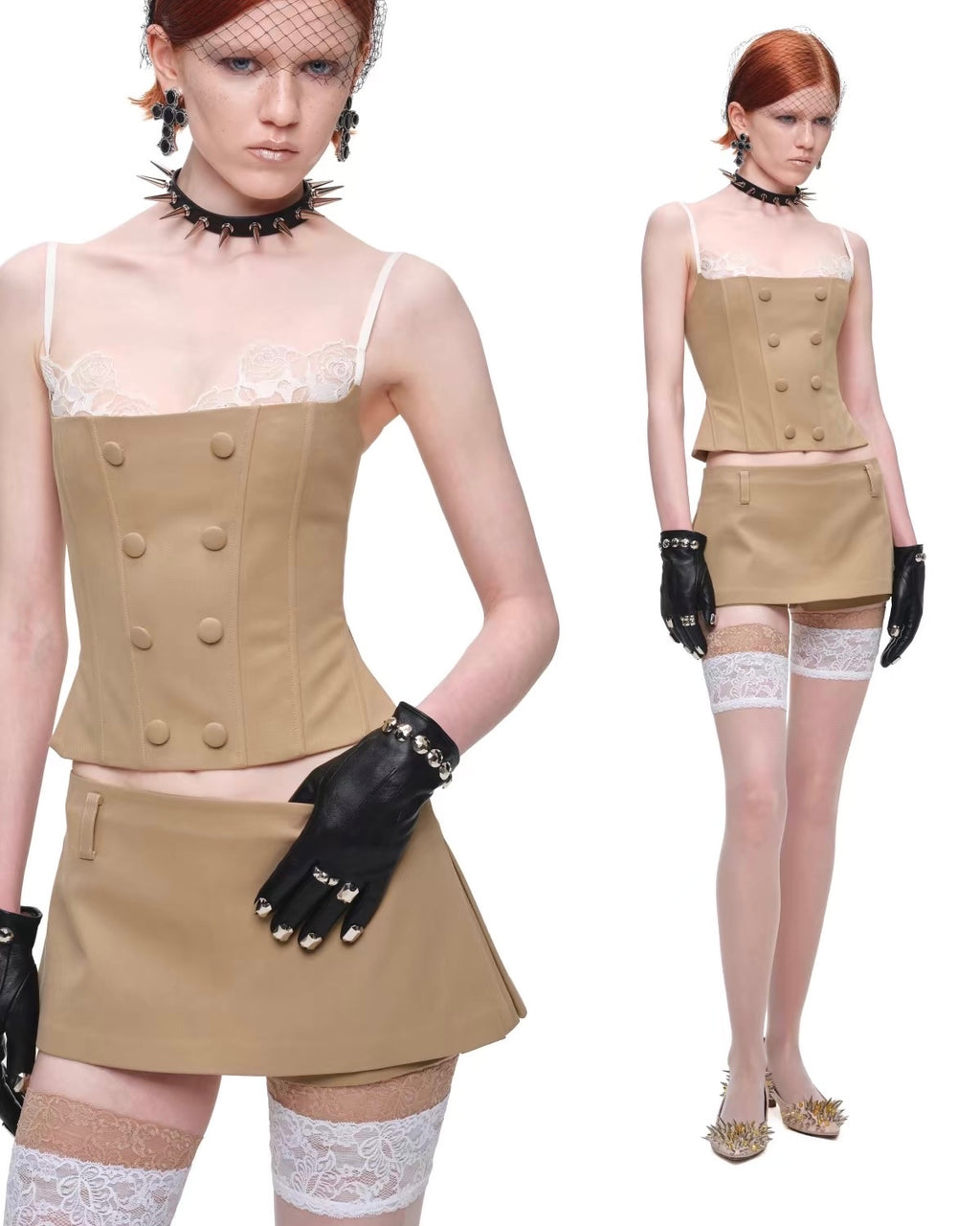 Napoleon Button Bustier Top