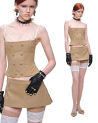 Napoleon Button Bustier Top