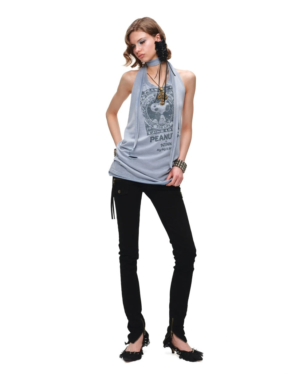 Grunge Snoopy Choker Tank