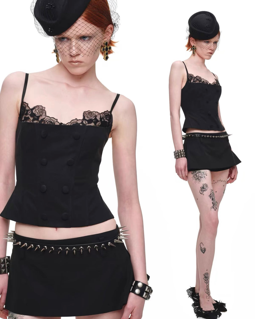 Napoleon Button Bustier Top