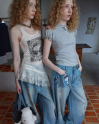 Snoopy Lace Handkerchief Top