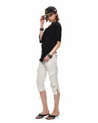 Multi-Pocket Capri Pants