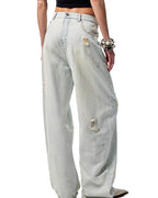 1JINN Print Wide-Leg Jeans