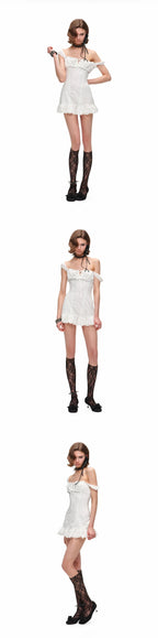 Cotton Eyelet Corset Mini Dress