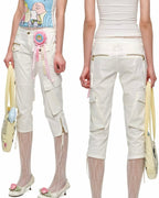 Multi-Pocket Capri Pants