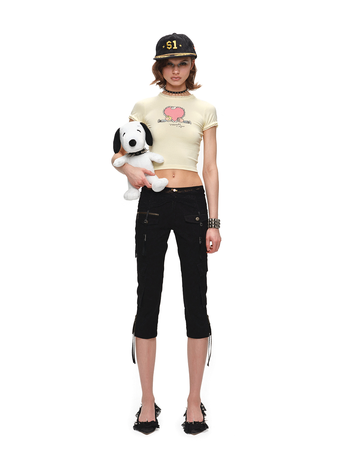 Peanuts Print Crop Tee