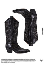 Embroidered Cross Cowboy Boots