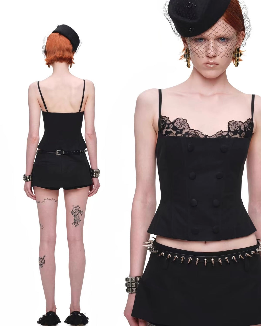 Napoleon Button Bustier Top