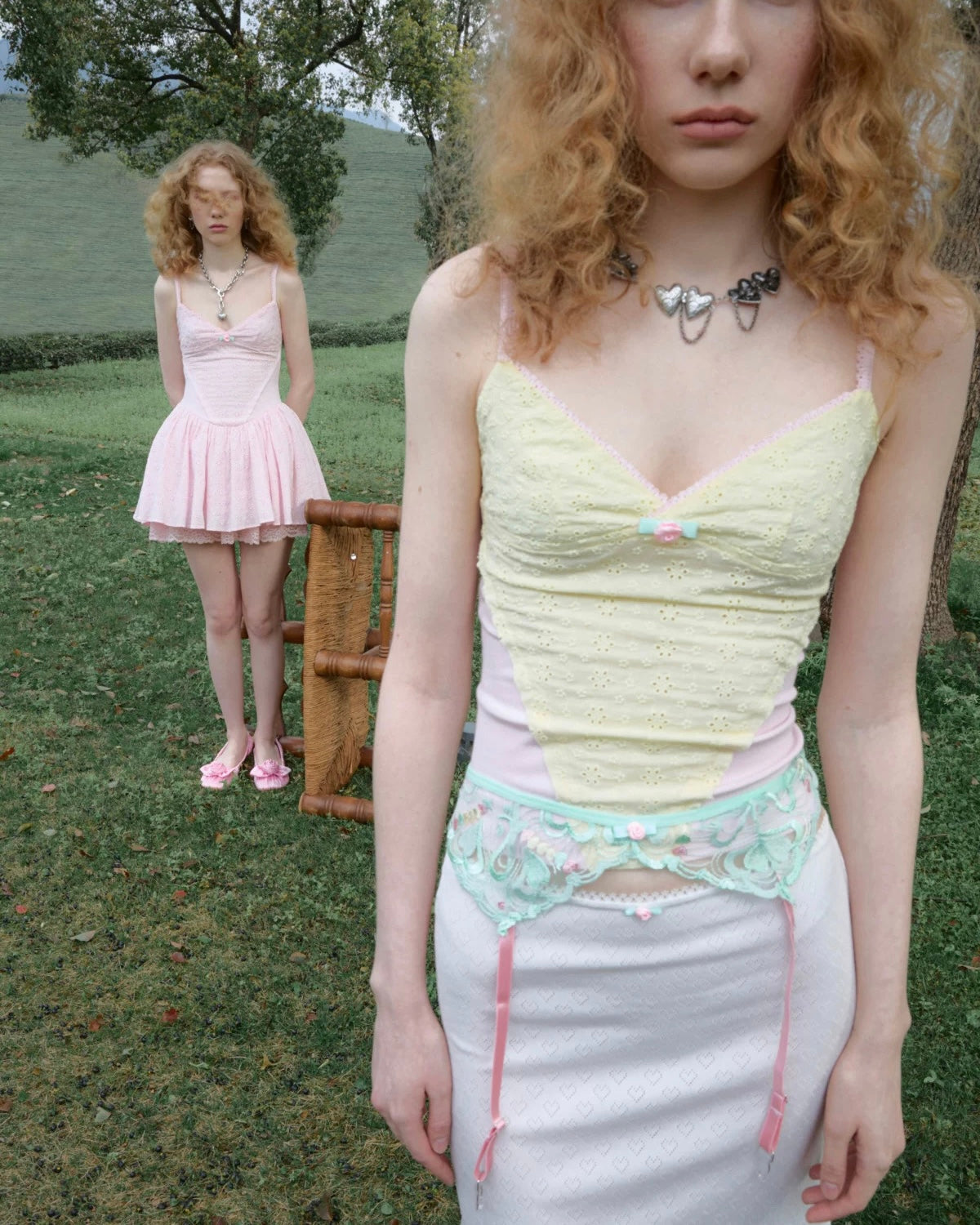 Rosette Cotton Eyelet Cami