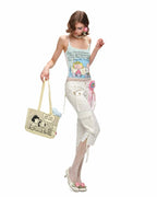 Multi-Pocket Capri Pants