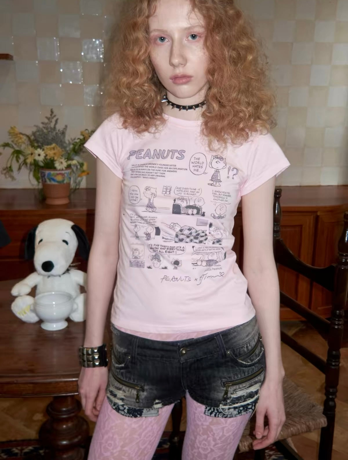 Peanuts Print Short Sleeve Tee