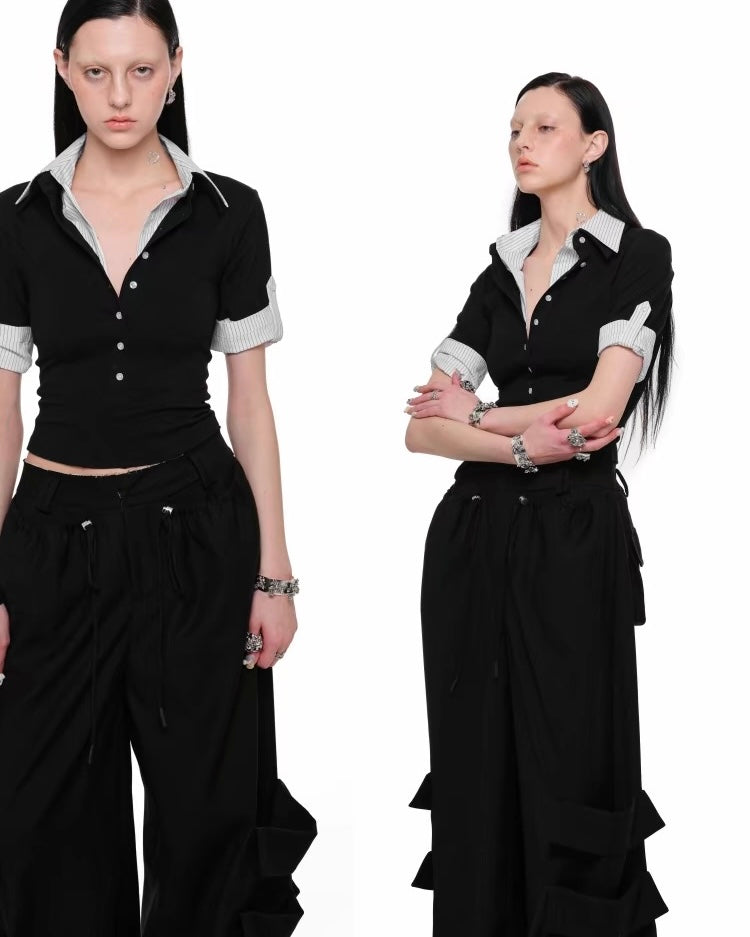 Two-Piece Collar Polo Shirt