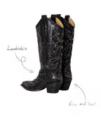 Embroidered Cross Cowboy Boots