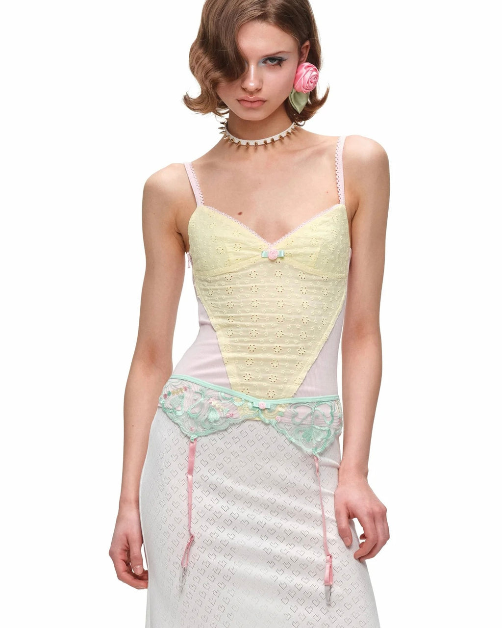 Rosette Cotton Eyelet Cami