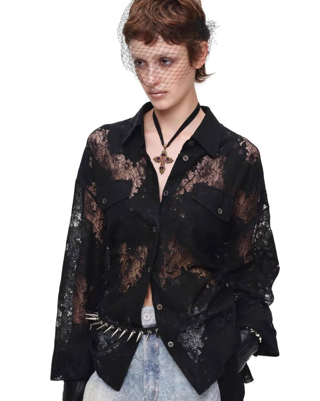 Wraith Lace Corset Shirt