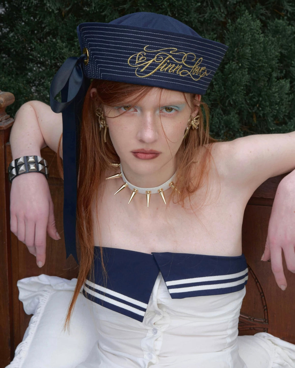 Sailor Button Tube Top