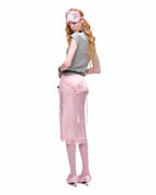 Garter Midi Silk Skirt