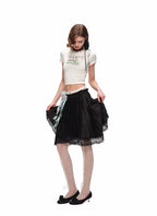 Peanuts Print Crop Tee