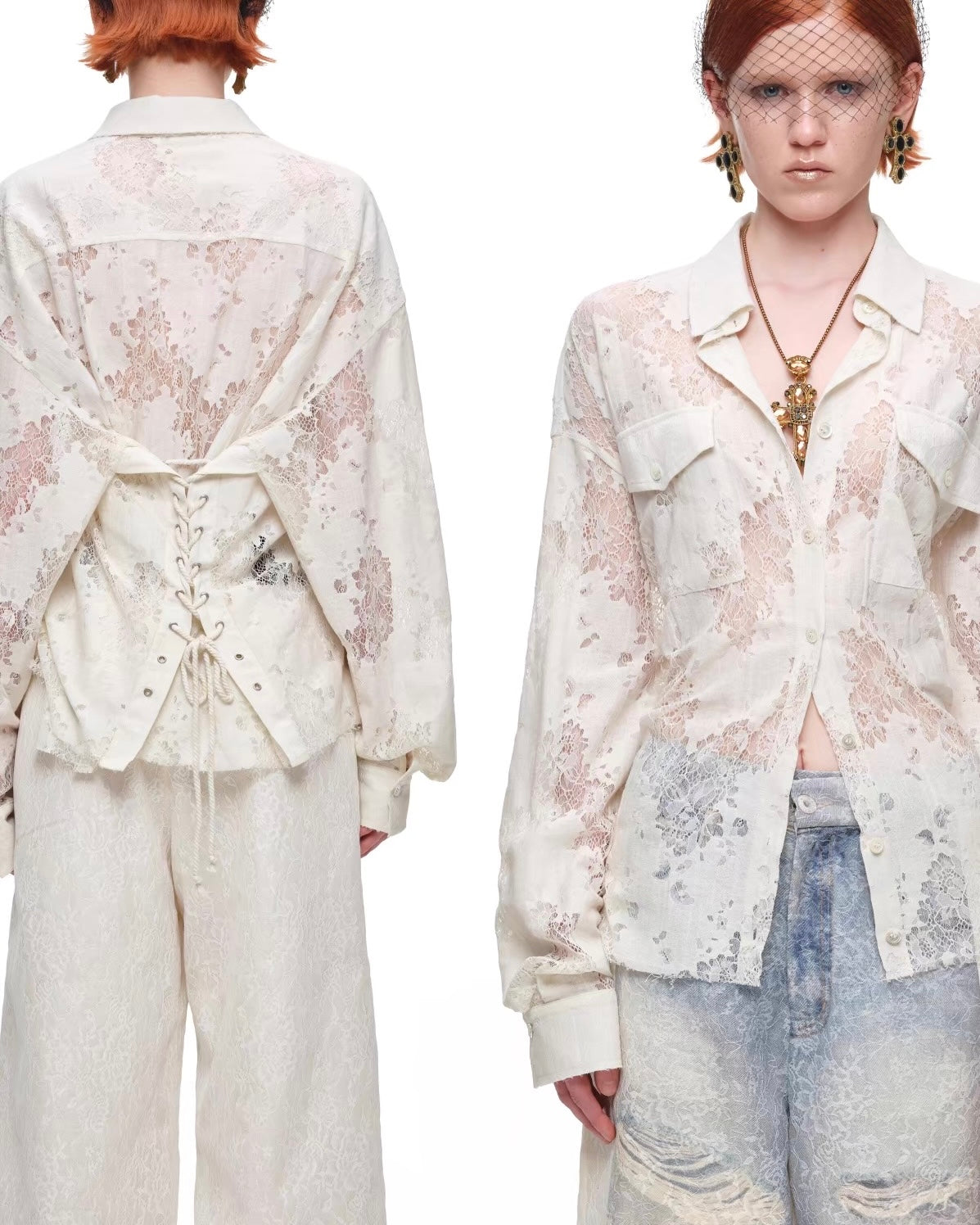 Wraith Lace Corset Shirt