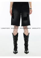 Embroidered Cross Cowboy Boots