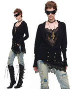 Draped V-Neck Knit Wrap Cardigan