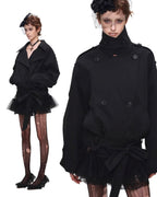 Crop Belted Trench Jacket