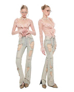 Lace Corset with Detachable Garters