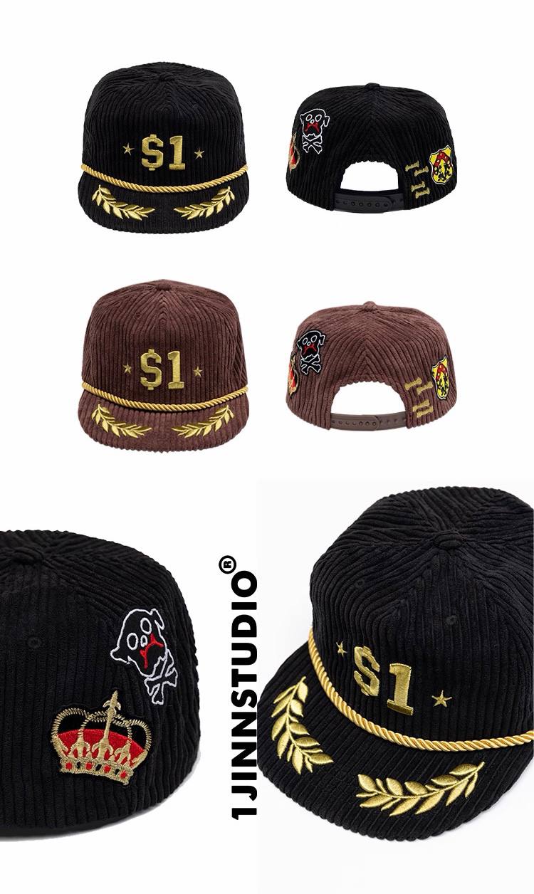 Corduroy Embroidered Cap