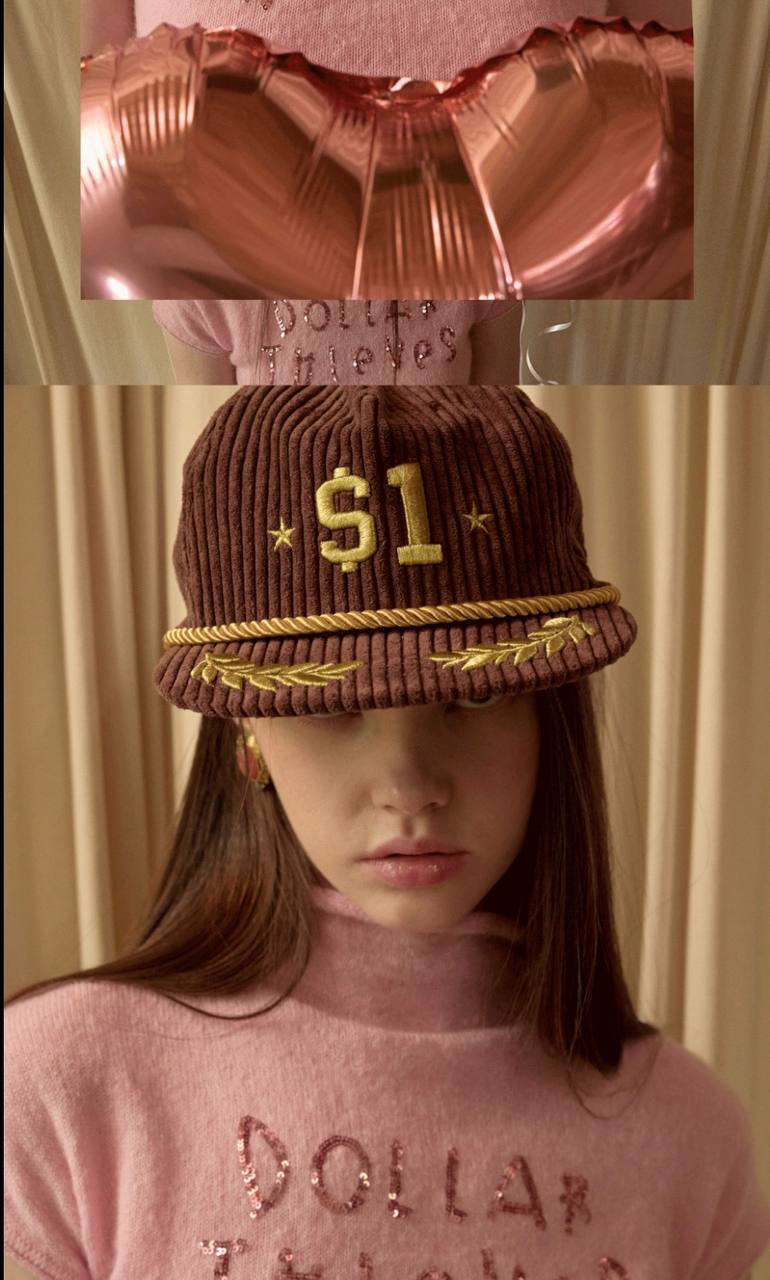 Corduroy Embroidered Cap