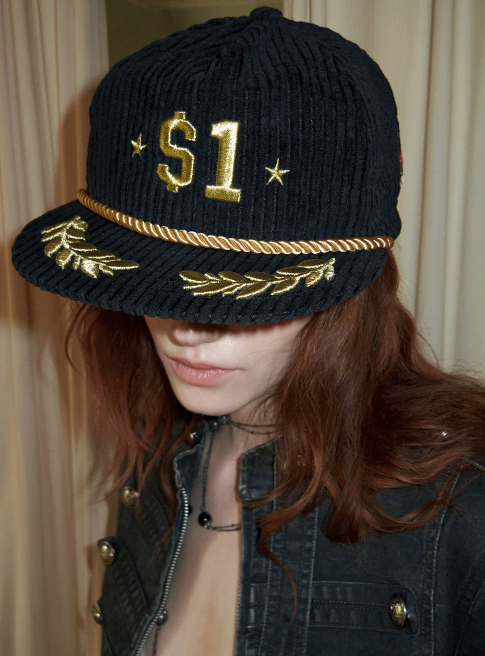 Corduroy Embroidered Cap