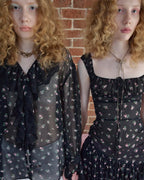 Dark Floral Open-Back Dress
