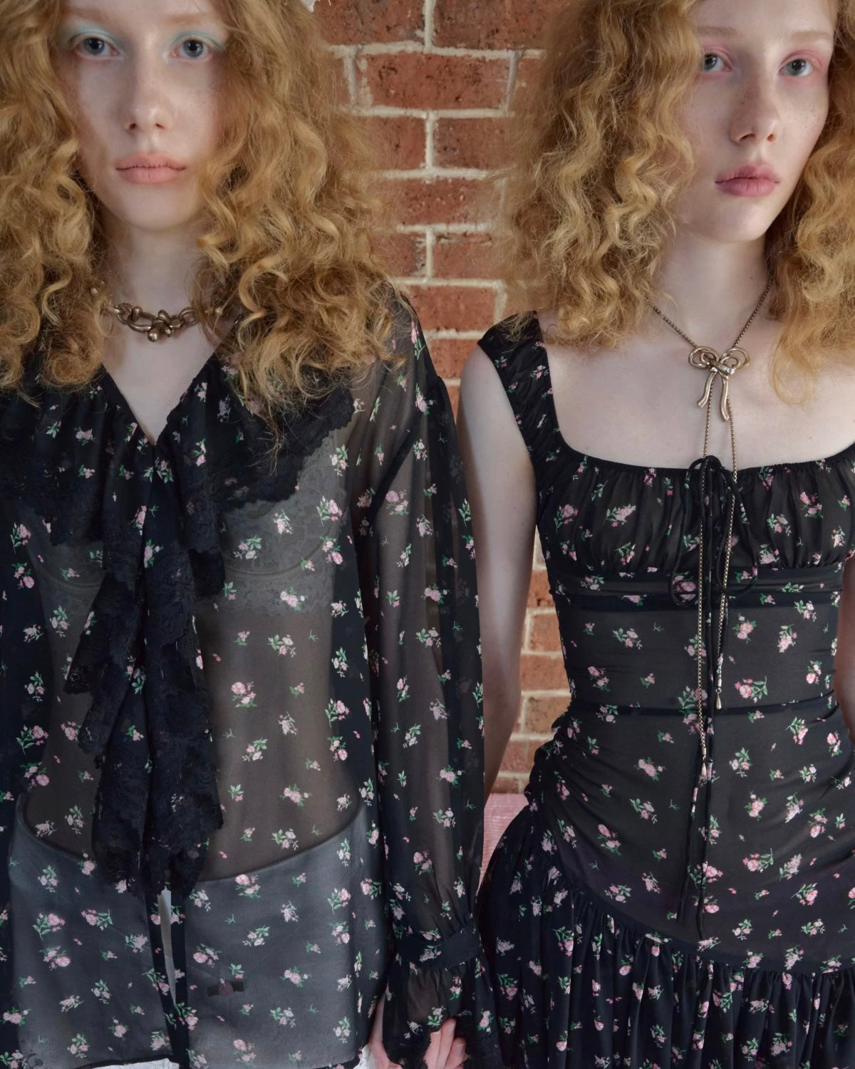Dark Floral Open-Back Dress