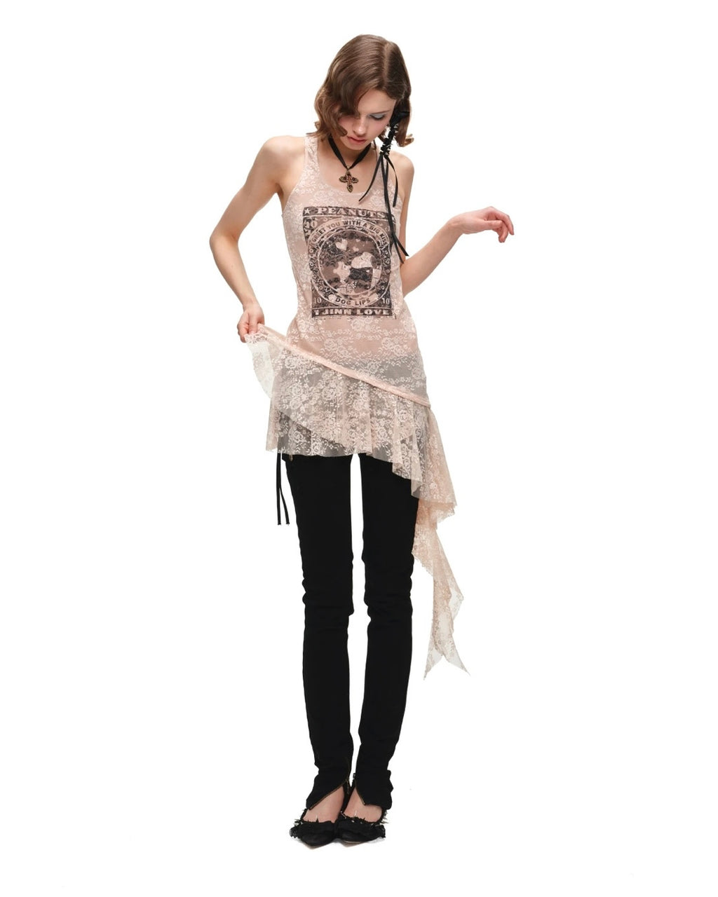 Snoopy Lace Handkerchief Top