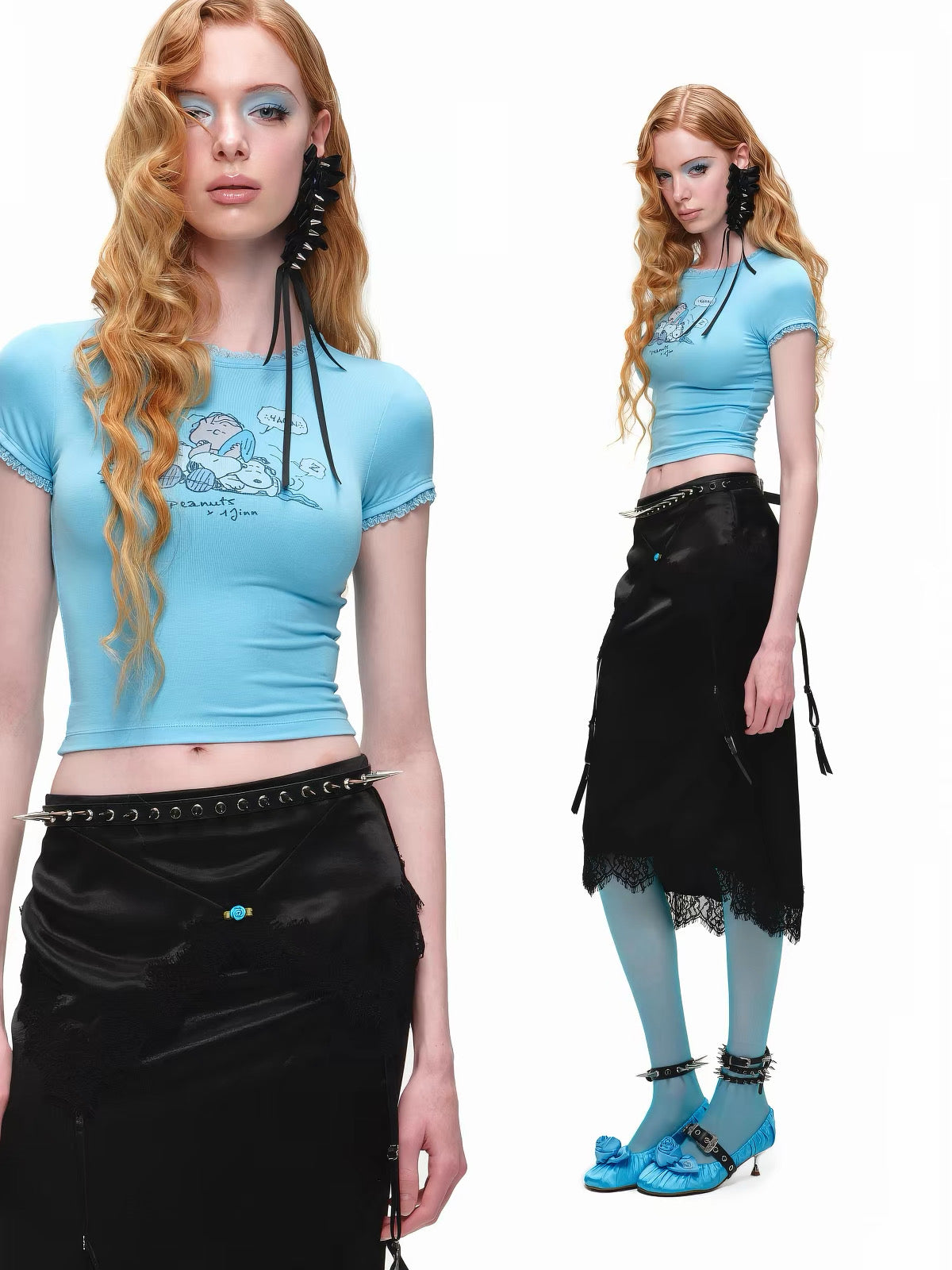 Peanuts Print Crop Tee