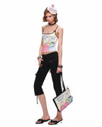 Multi-Pocket Capri Pants