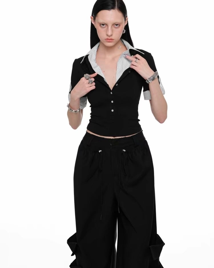 Two-Piece Collar Polo Shirt