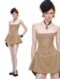 Corset Napoleon-Button Mini Dress