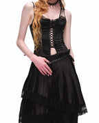 Porcelain Lace Pleated Midi Skirt