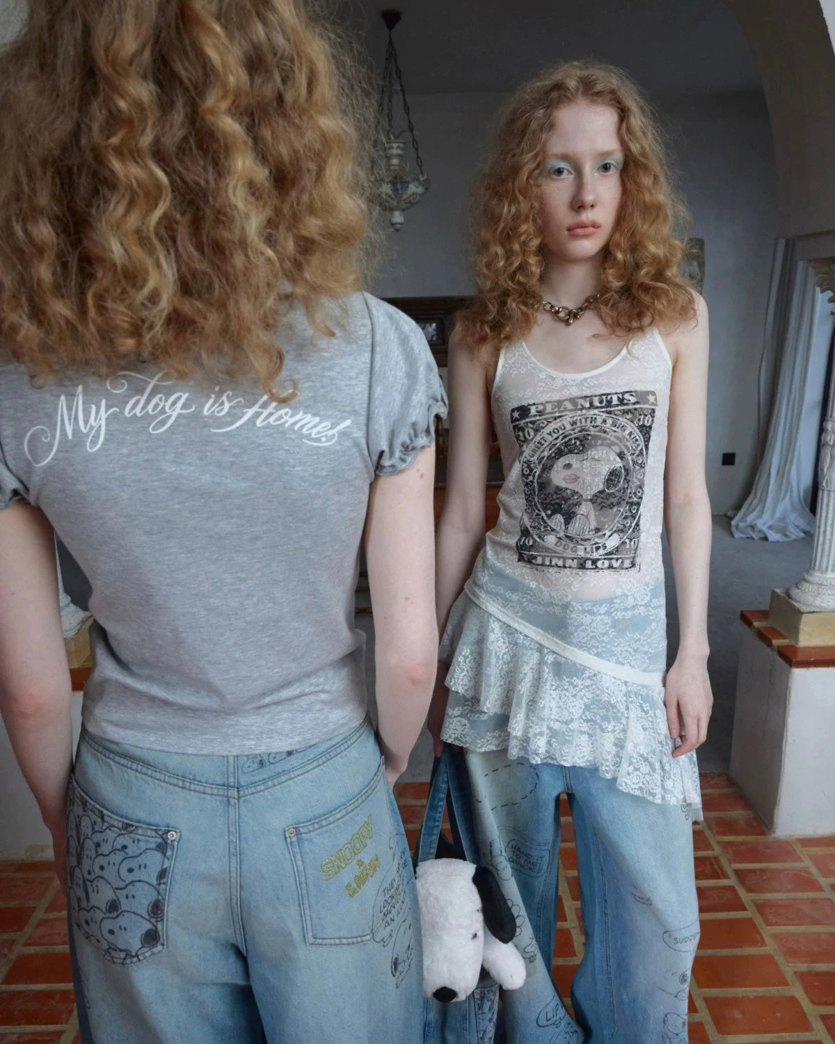 Snoopy Lace Handkerchief Top
